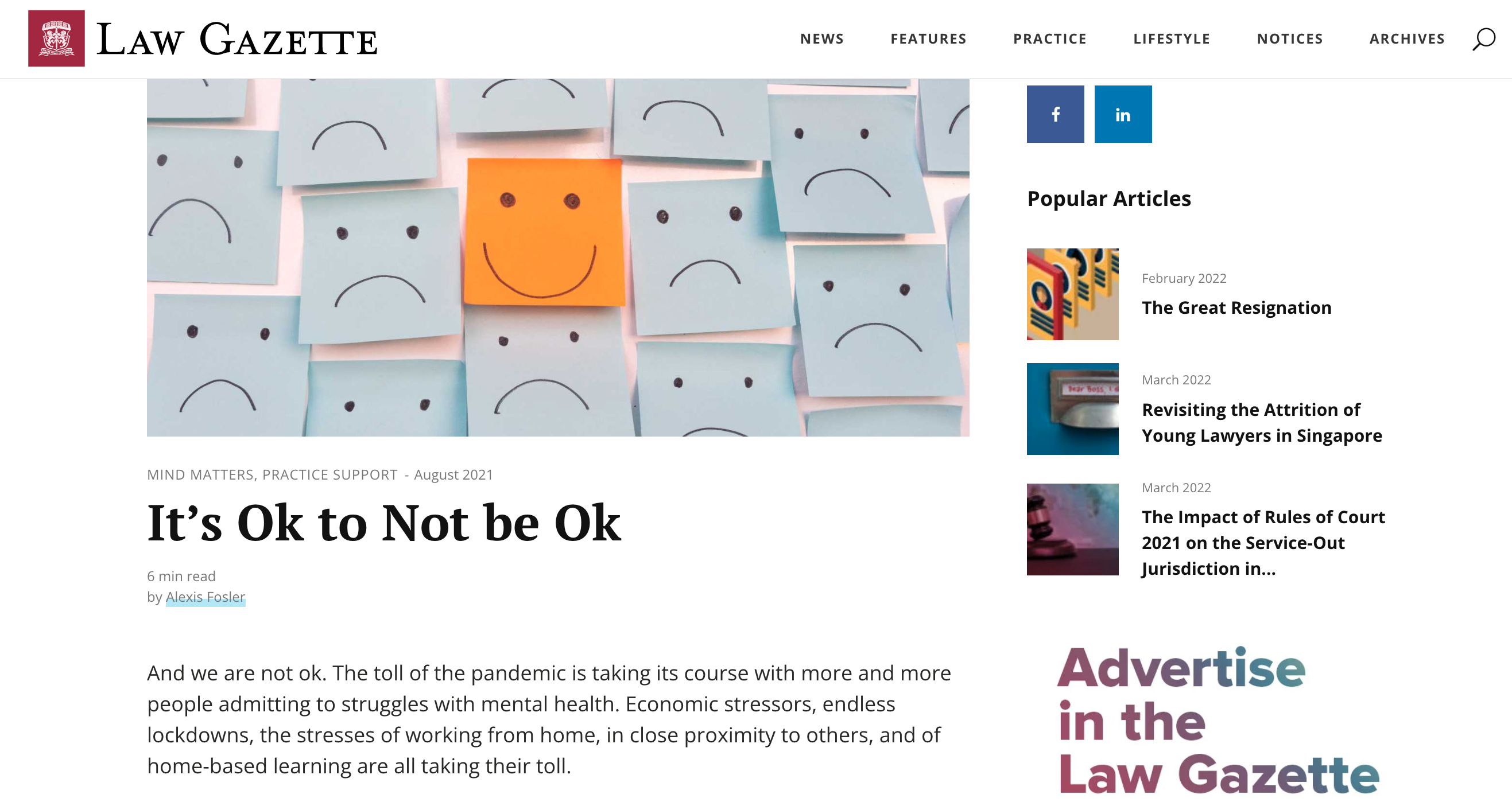 It’s Okay Not To Be Okay – Addressing the stigma