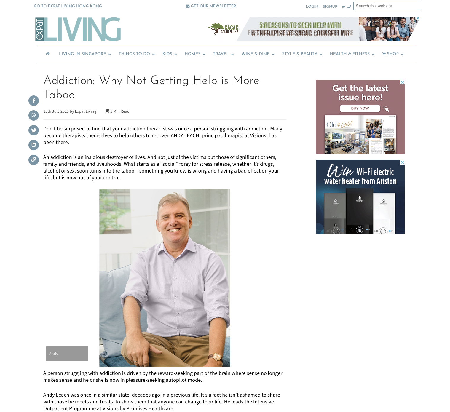Expat Living Interview – Addiction: Why Not Getting Help is More Taboo